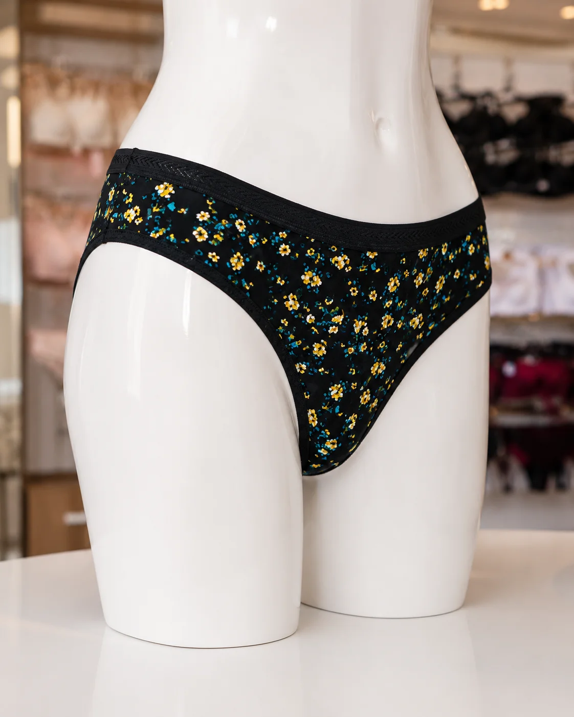Women’s Floral Print Cotton Mid-Rise Bikini Briefs