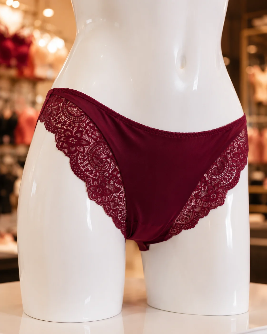 Women’s Smooth Front Lace Bikini Panty