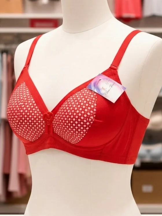 Women’s Polka Dot Foam-Padded Full-Coverage Bra