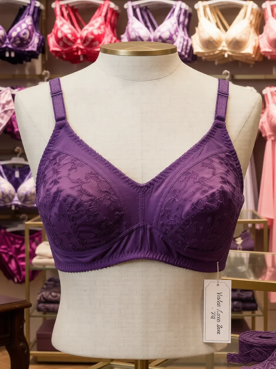 Women’s Floral Embroidered Cotton Non-Padded Full-Coverage Bra