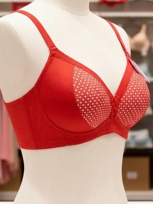 Women’s Polka Dot Foam-Padded Full-Coverage Bra