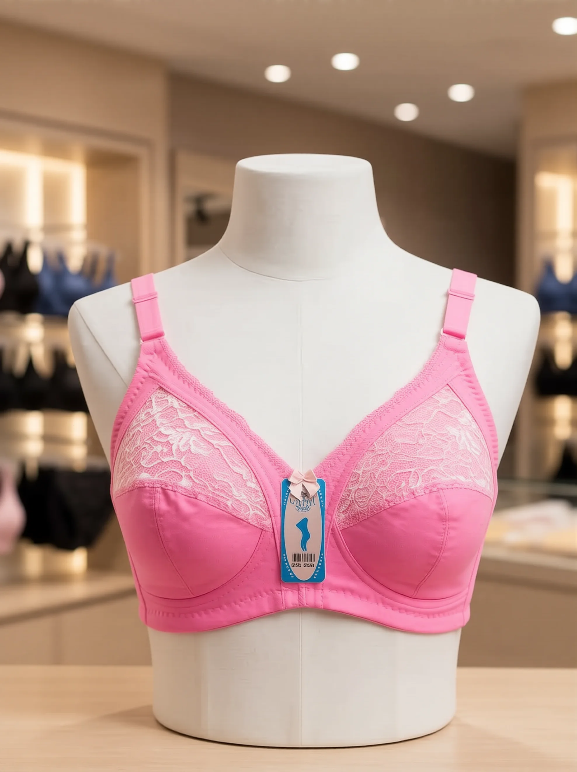 Women’s Premium Lace-Panel Non-Padded Full-Coverage Bra