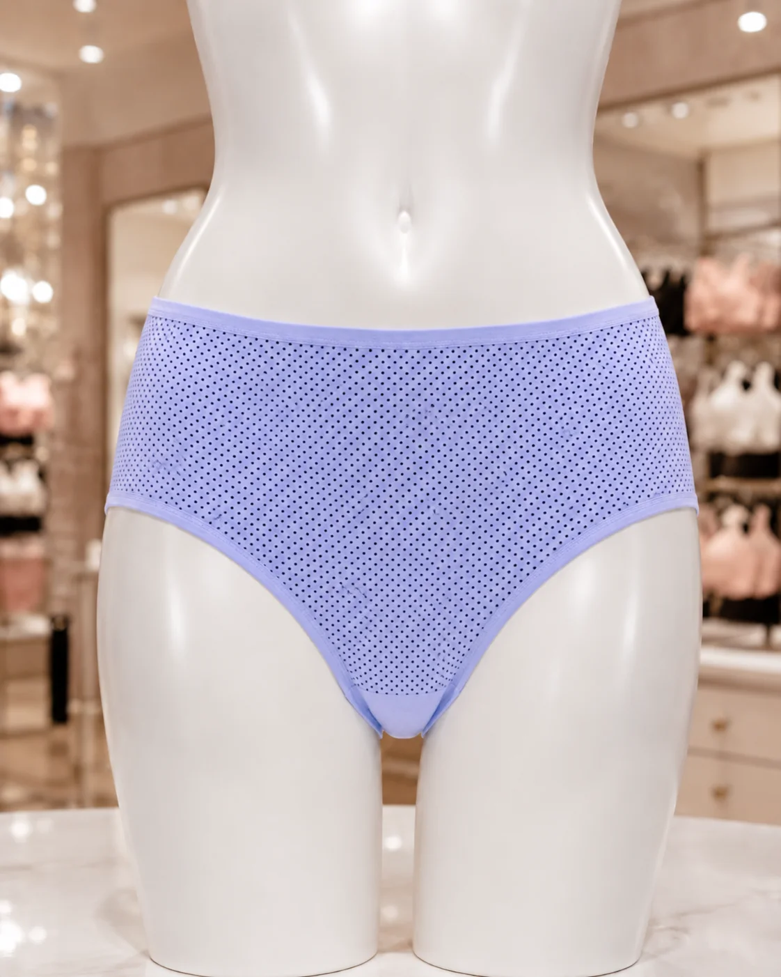 Women’s Polka Dot Cotton Full-Coverage Briefs – Pack of 3