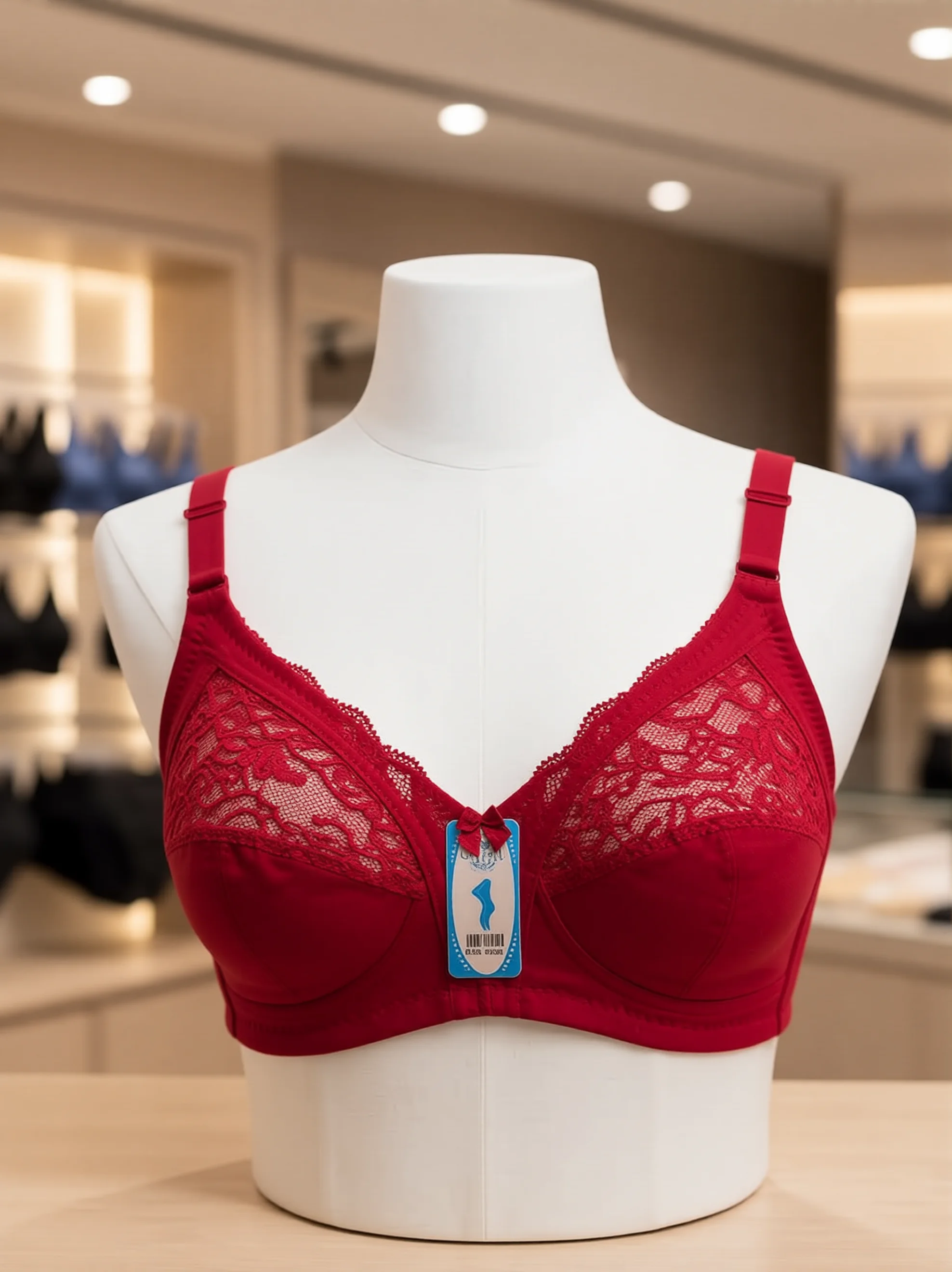 Women’s Premium Lace-Panel Non-Padded Full-Coverage Bra