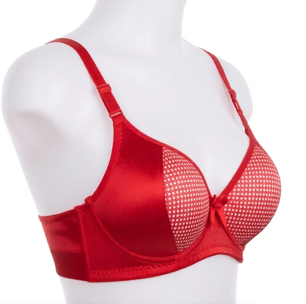 Women’s Polka Dot Foam-Padded Full-Coverage Bra