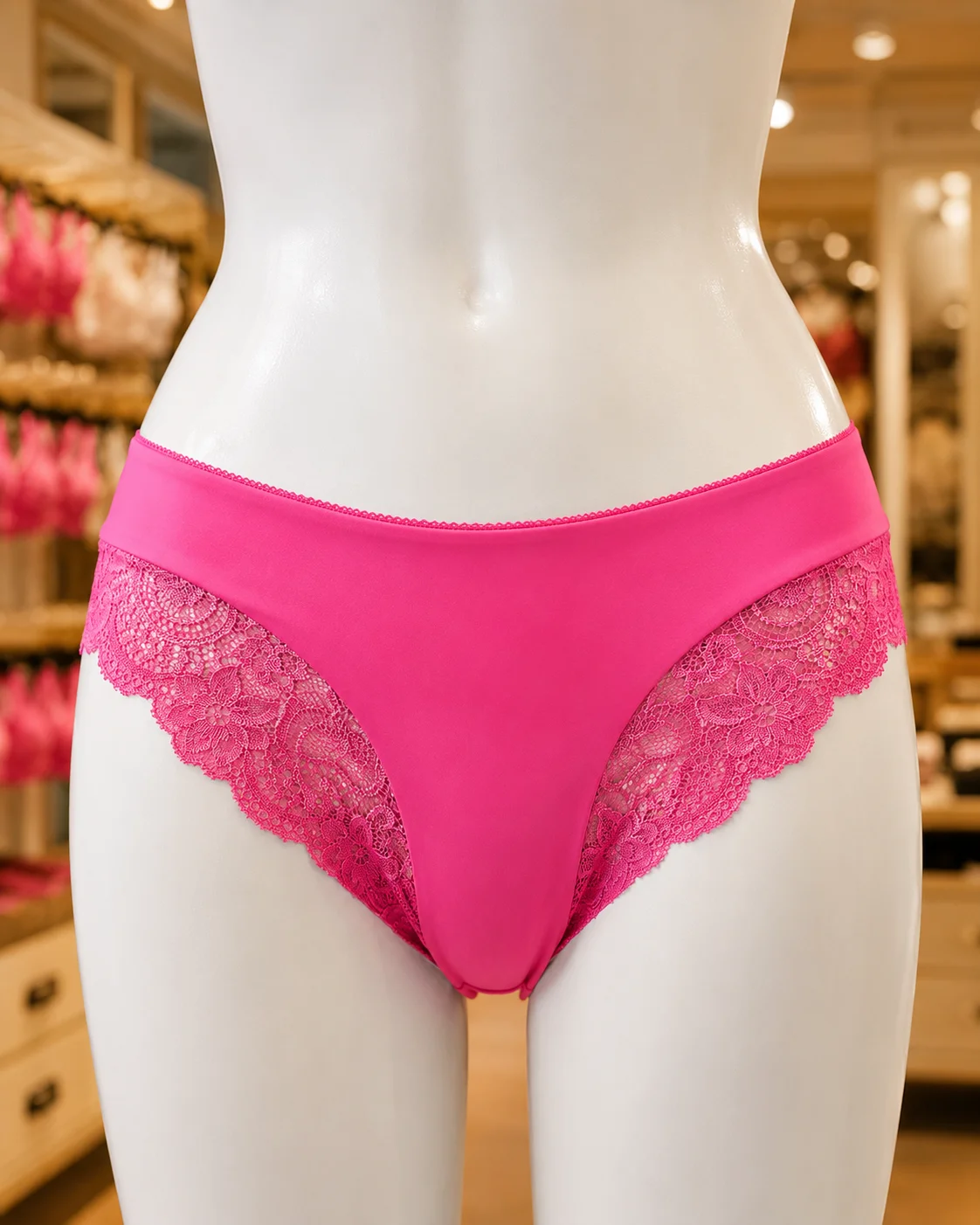 Women’s Smooth Front Lace Bikini Panty