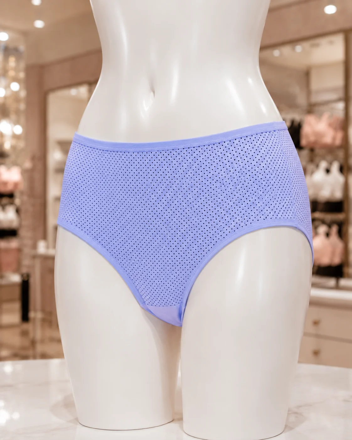 Women’s Polka Dot Cotton Full-Coverage Briefs – Pack of 3