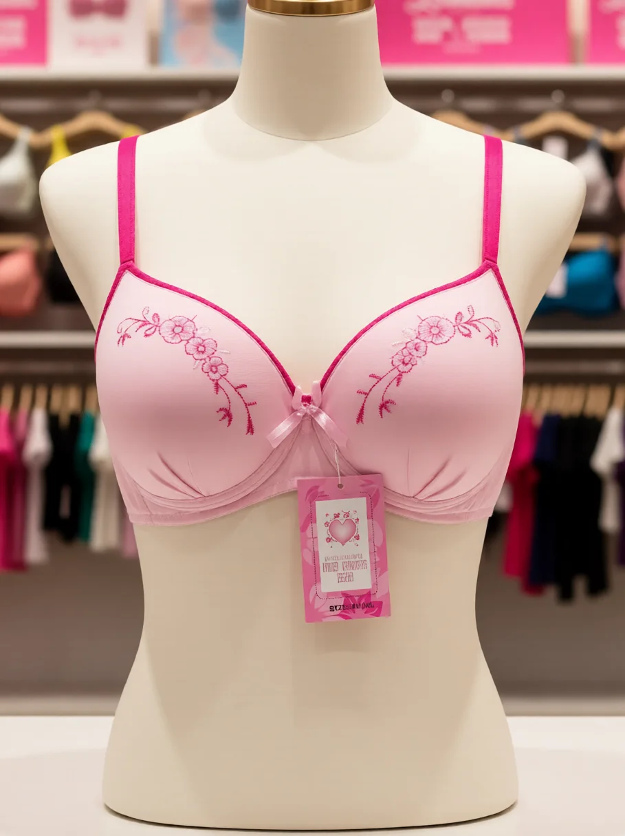 Women’s Floral Embroidered Foam-Padded Full-Coverage Bra