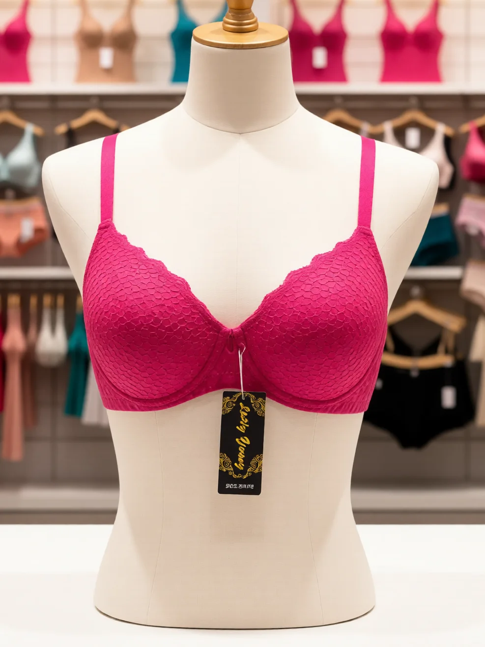 Women’s Textured Foam-Padded Full-Coverage Everyday Bra