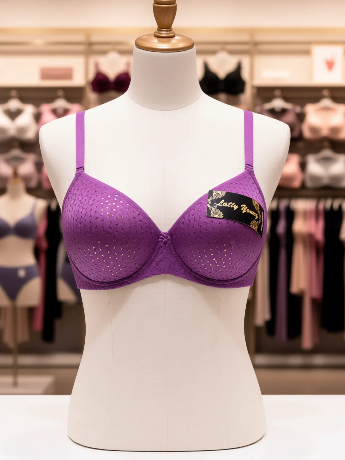 Women’s Textured Foam-Padded Full-Coverage Everyday Bra