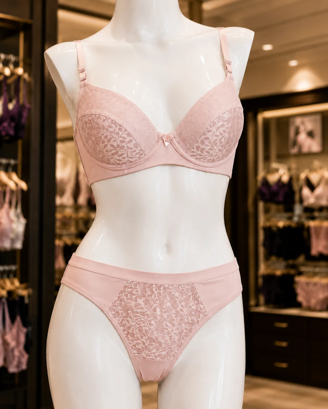 Women’s Floral Lace Padded Bra & Panty Set