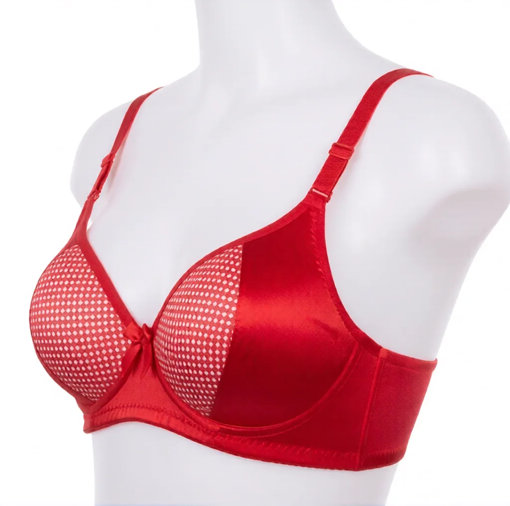 Women’s Polka Dot Foam-Padded Full-Coverage Bra