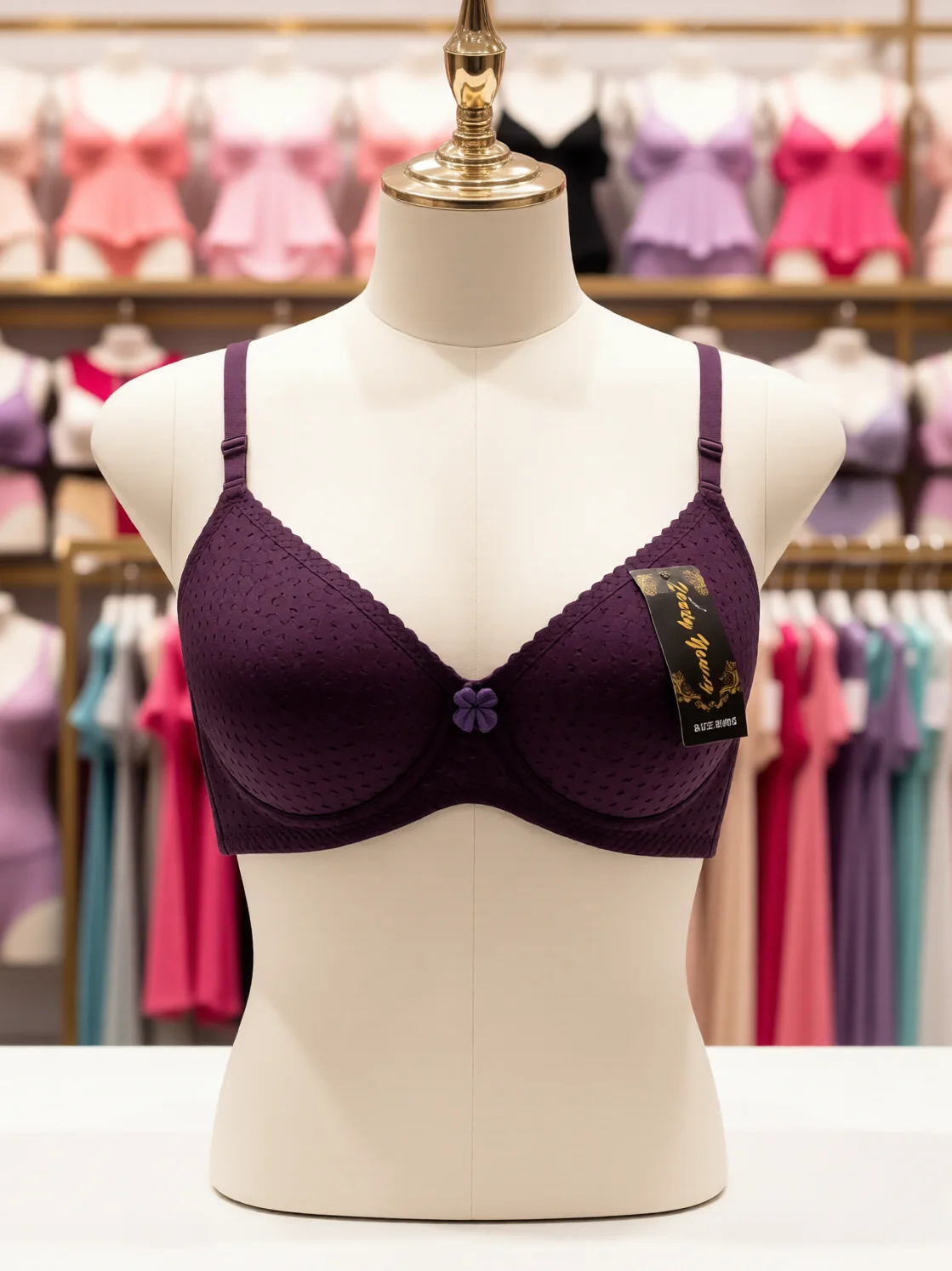 Women’s Textured Foam-Padded Full-Coverage Everyday Bra