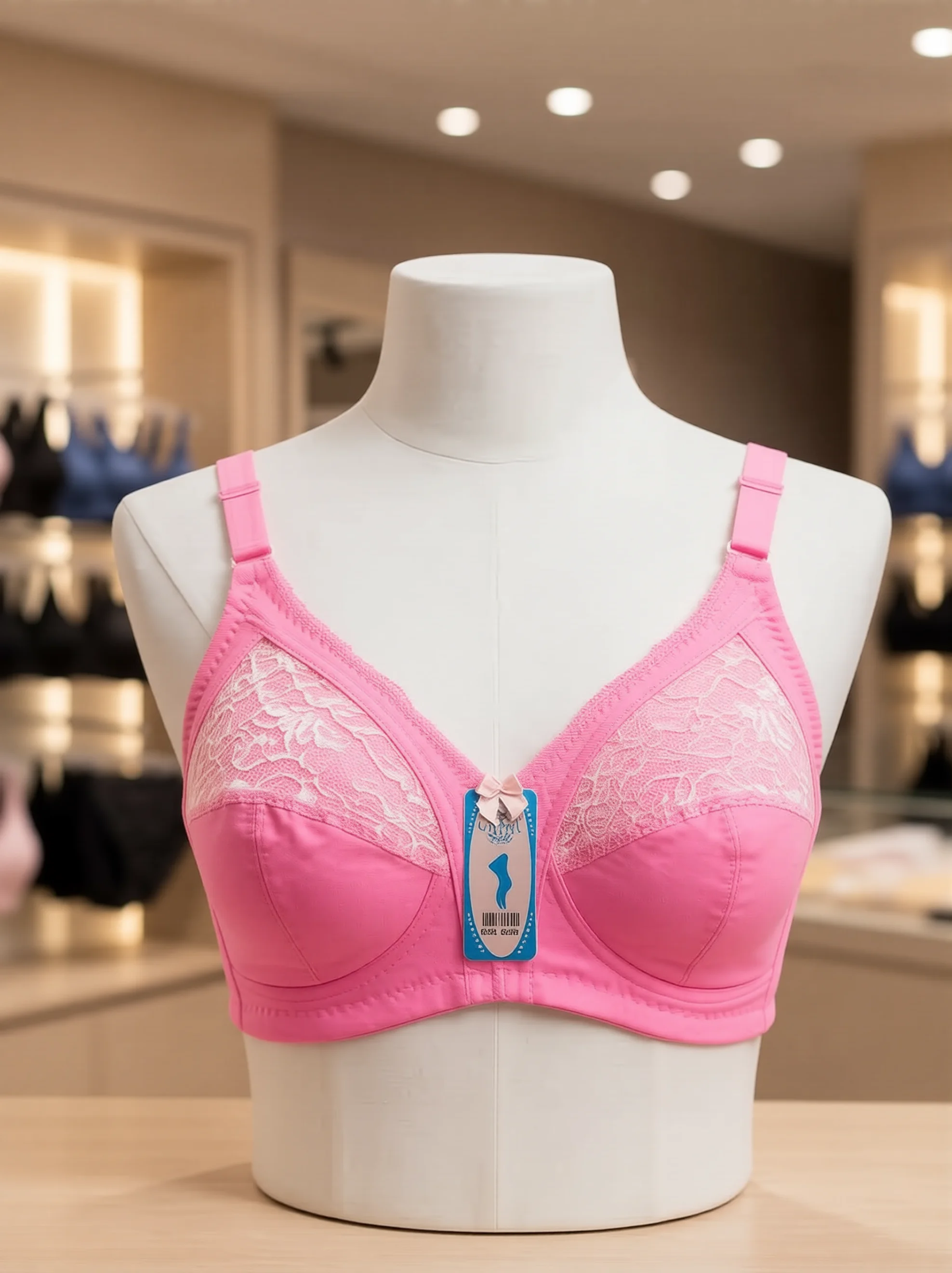 Women’s Premium Lace-Panel Non-Padded Full-Coverage Bra